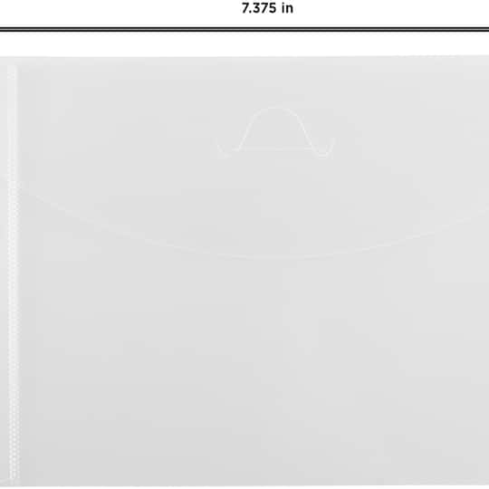 JAM Paper 5.5" x 7.38" Clear Plastic Tuck Flap Booklet Envelopes, 24ct.